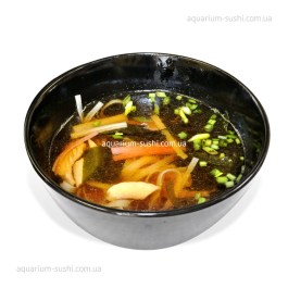 Soup with perch and snow crab